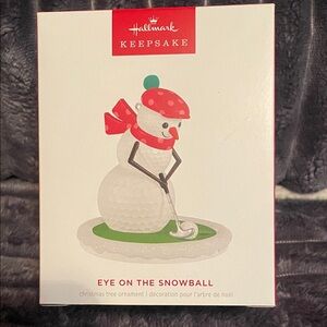 Hallmark Keepsake Golfing Snowman Ornament - Red and Green